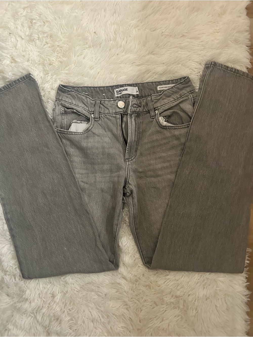 Garage Grey Straight Jeans